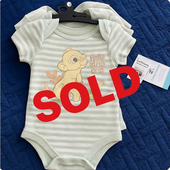 Disney Baby Bodysuit – Green with Puppy Print (Playful & Soft!) - Picture 1 of 8